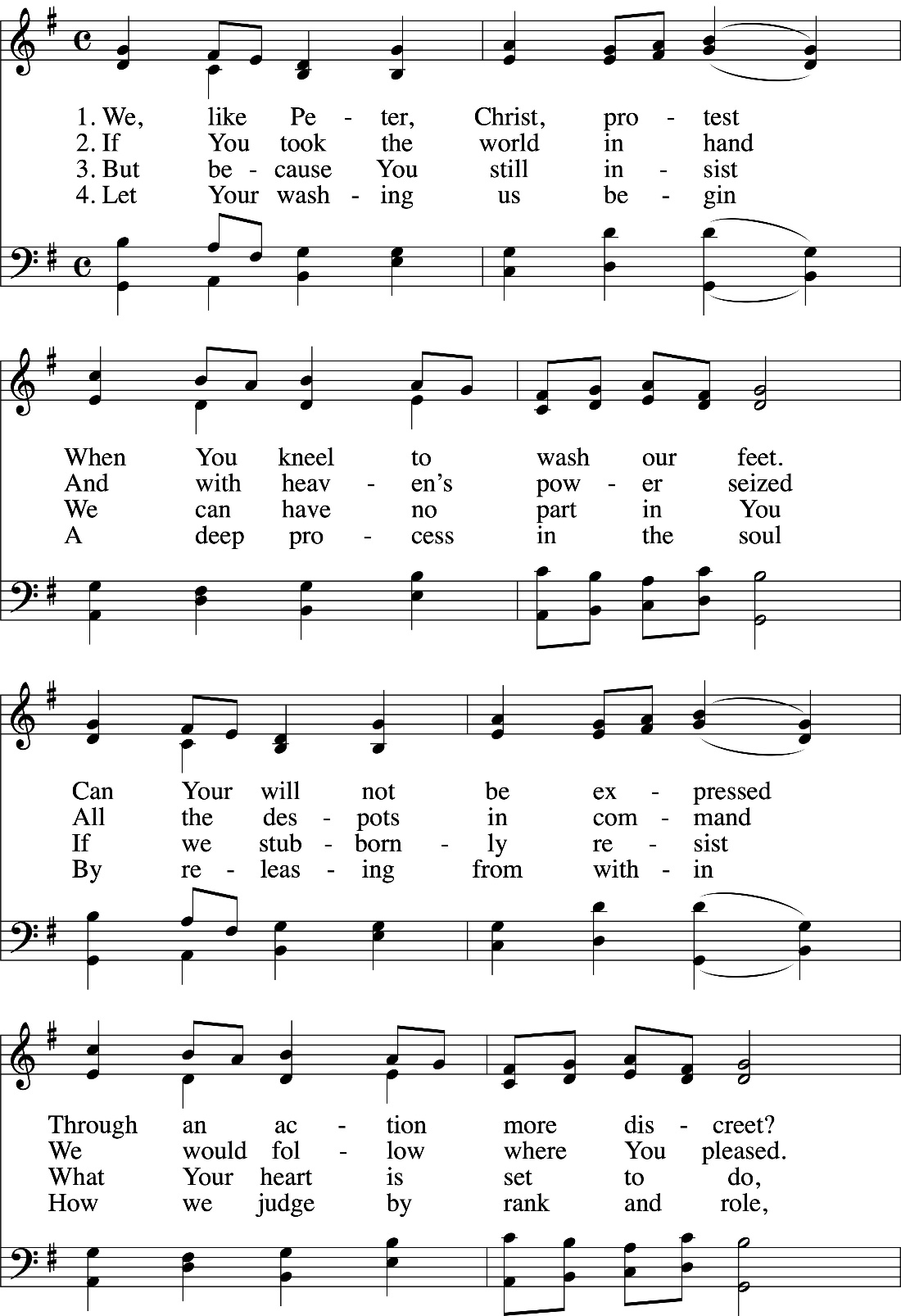 A sheet music with black and white text Description automatically generated