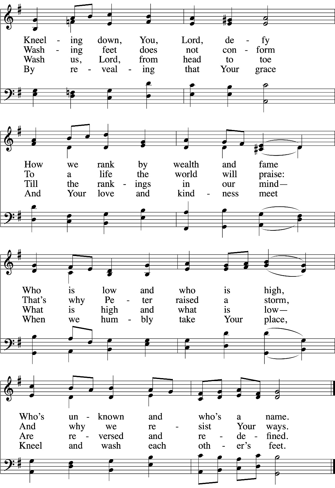 A sheet music with black and white text Description automatically generated